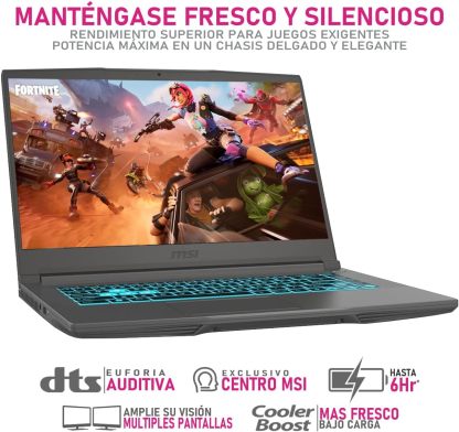 MSI Laptop Gamer Thin 15 NVIDIA GeForce RTX 2050 Intel Core I5 12450H 16GB RAM 512GB SSD 15.6" 144Hz Windows 11 Home Teclado en Español