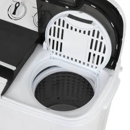 Lavadora 2 Tinas Portátil con Motor Silencioso + Temporizador + 100 Ganchos Gratis