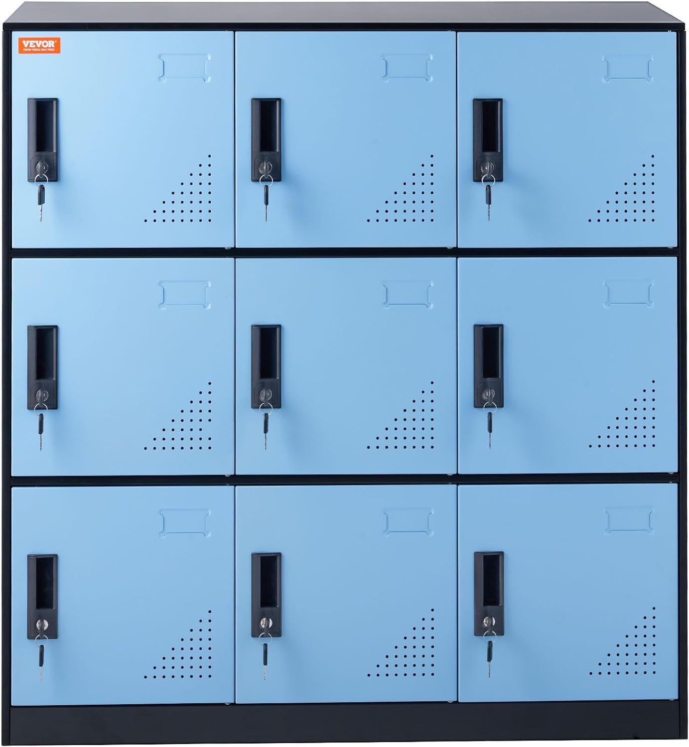 Metal Storage Cabinet with Wheels, 75'' Locking Steel Storage Cabinet with 2 Magnetic Doors and 4 Adjustable Shelves for Office, Garage, Home