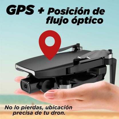 Binden - Drone Profesional B19 EIS, Cámara 2K, Sensor de Flujo Óptico, GPS, Barómetro, Quadcopter con Control Remoto, Funciones Inteligentes, 21 minutos de Vuelo - Gris Claro
