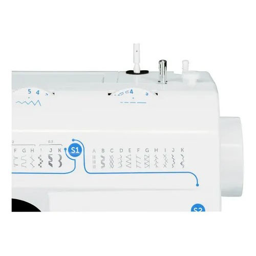 Maquina Coser Recta 33 Puntadas Agujas Luz Led Domestica Color Blanco