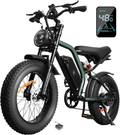 HONEYWHALE K6 Bicicleta Electrica para Adultos, Moto Bicicleta de Montaña de 7 Velocidades, Potencia del Motor 1080 W, Velocidad Máxima 48KM/H, Autonomía 40-45KM, Batería (48V, 15AH)