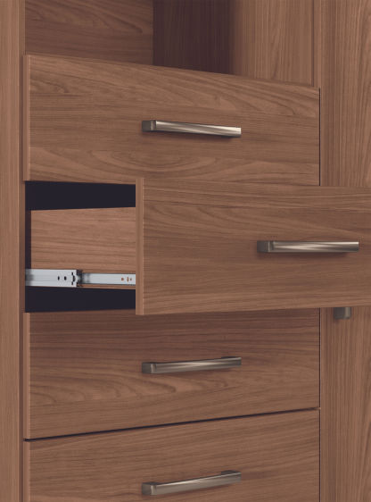 Cómoda Estilo 1 Puerta con espejo 4 Cajones