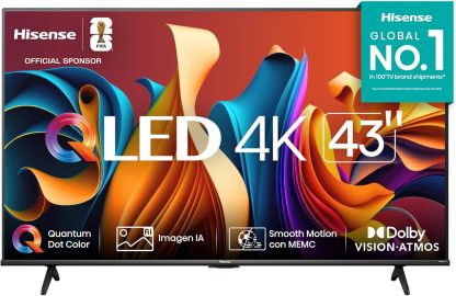 Hisense Television QD6QFM (Modelo 2025) Pantalla 43 Pulgadas,QLED Smart Fire TV UHD 4K,Control Remoto por Voz con Alexa,Escalado AI a 4K,Dolby Vision Atmos, Modo de Juego Plus