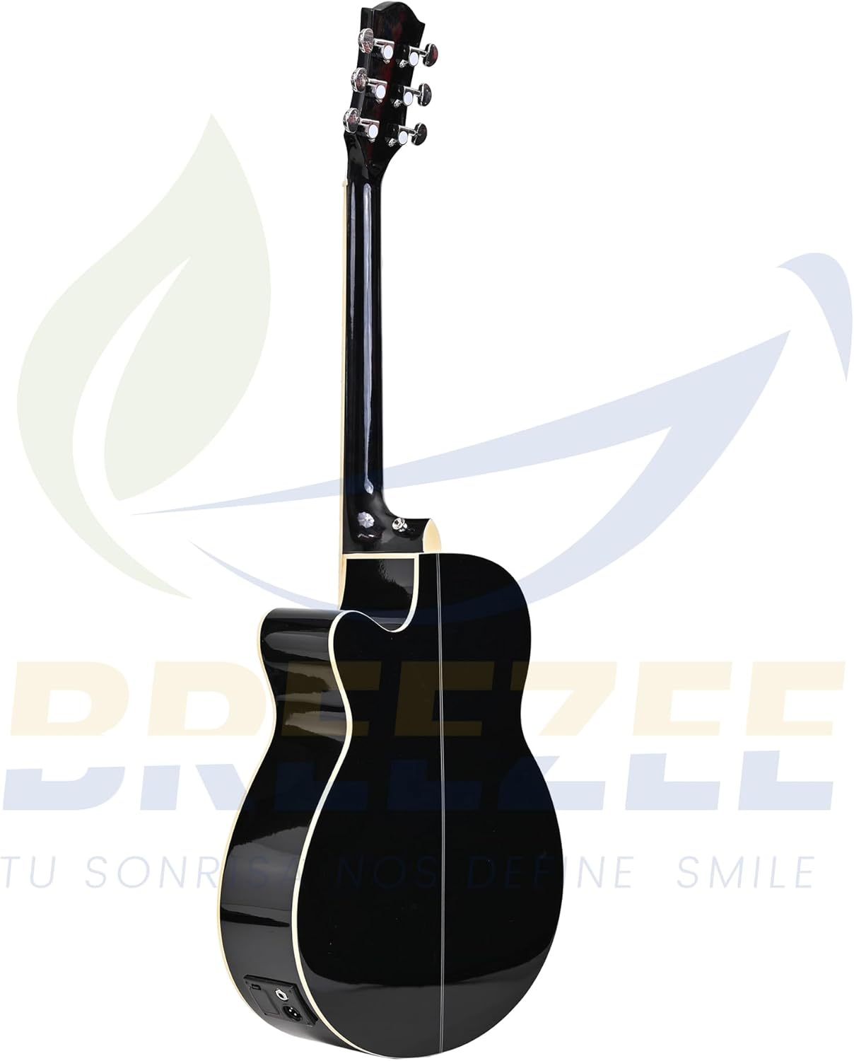 BREEZEE Guitarra Electroacústica de 40” Diseñada sobre Abeto, Merbau, Okume y Palisandro. Acabado de Barniz en Pulverización, Incluye Set de Accesorios Completo para Principiante