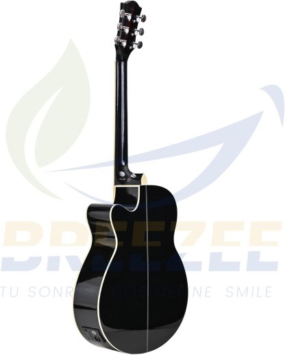 BREEZEE Guitarra Electroacústica de 40” Diseñada sobre Abeto, Merbau, Okume y Palisandro. Acabado de Barniz en Pulverización, Incluye Set de Accesorios Completo para Principiante