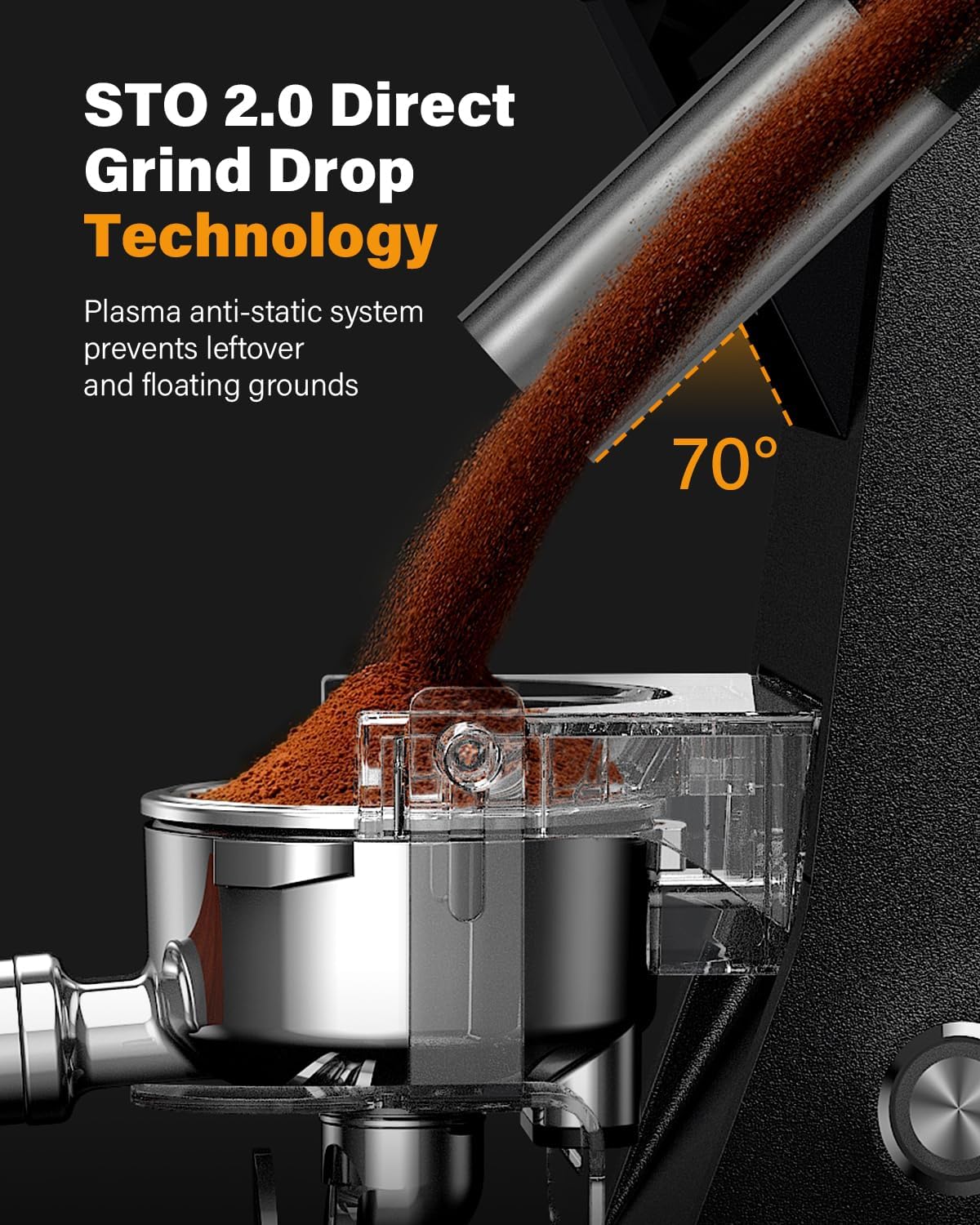 SHARDOR - Molinillo de cafÃ© de 64 mm, molinillo elÃ©ctrico de cafÃ© espresso para uso domÃ©stico con precisiÃ³n de grado comercial, 100 ajustes de molienda, carcasa de aluminio fundido a presiÃ³n, tolva de
