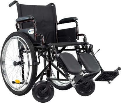 Medical Store Silla de Ruedas TODO TERRENO de Lujo, Modelo 101, Acero Resistente, Con Eleva piernas Desmontables y Descansabrazos Abatibles Color Rojo.…