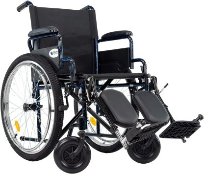 Medical Store Silla de Ruedas TODO TERRENO de Lujo, Modelo 101, Acero Resistente, Con Eleva piernas Desmontables y Descansabrazos Abatibles Color Rojo.…