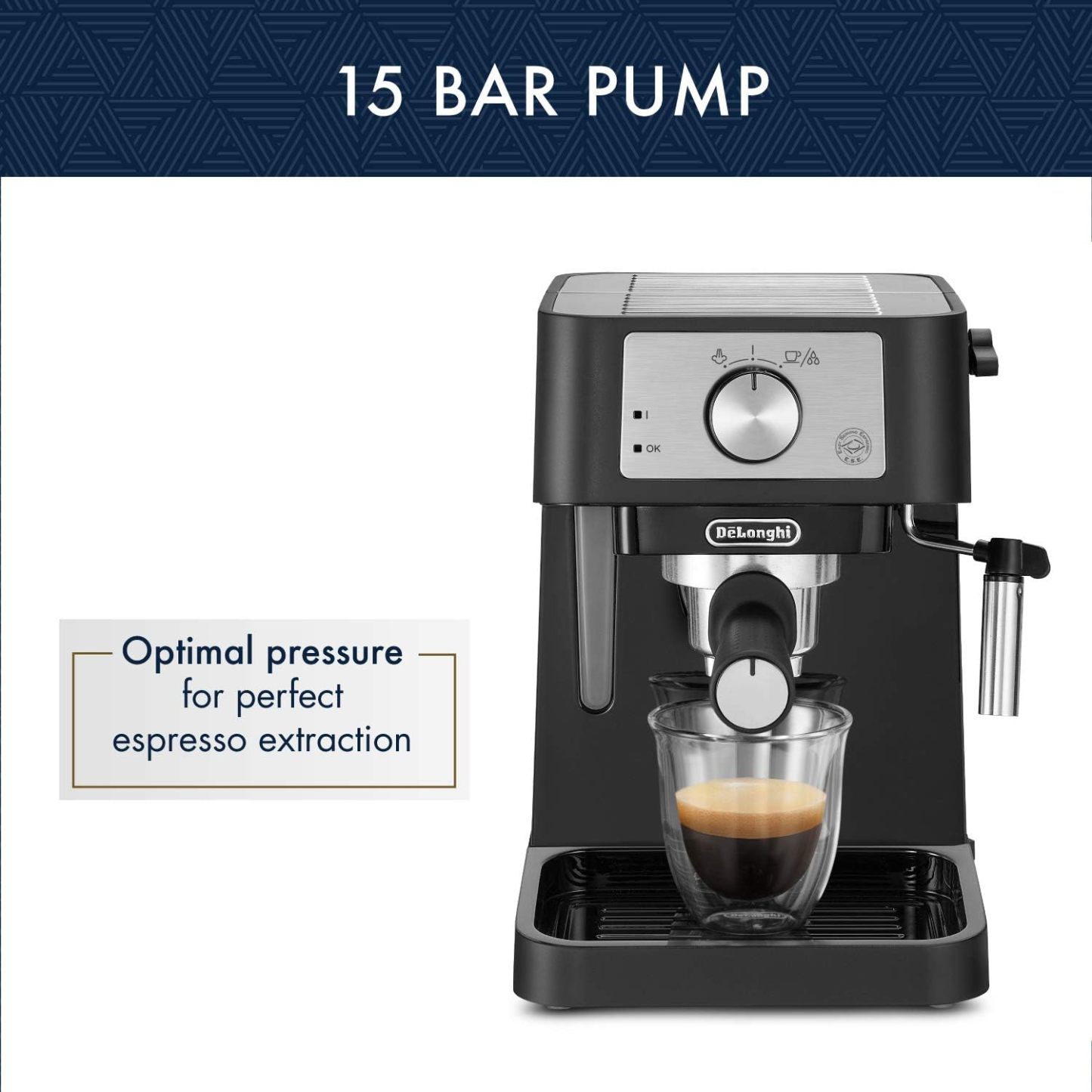 De'Longhi Cafetera Tipo Barista para Espresso EC260BK Stilosa