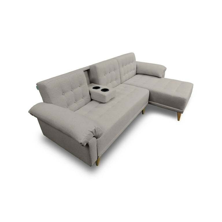 Sala Modular Reversible De Lino Gris ClaroModelo Brunello