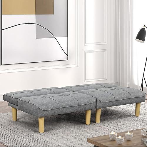 ! Sólo MXN$507 hoy KAIRUITUCH - Sofá cama convertible 3 en 1 para cama individual, sofá de futón con respaldo plegable ajustable, 2 piezas, futón pequeño para sala de estar, departamento