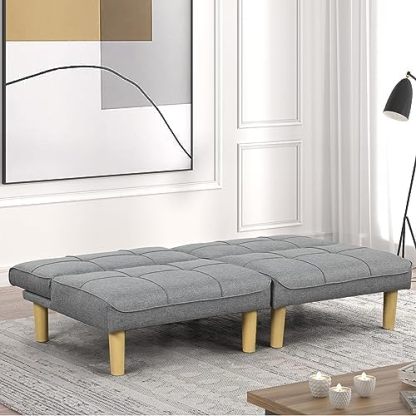 ! Sólo MXN$507 hoy KAIRUITUCH - Sofá cama convertible 3 en 1 para cama individual, sofá de futón con respaldo plegable ajustable, 2 piezas, futón pequeño para sala de estar, departamento