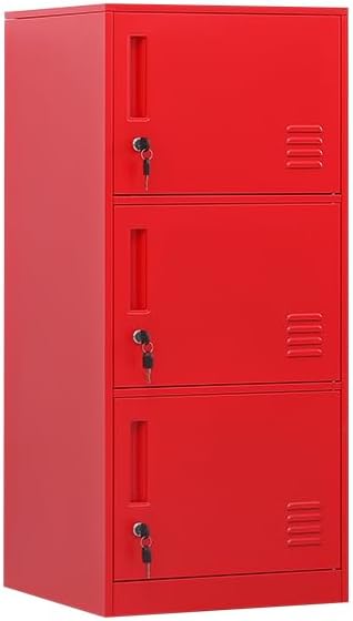 Casillero de almacenamiento vertical metálico de 2 puertas para habitación de niños, escuela, oficina, hogar, apilable, de acero, para juguetes y equipo deportivo, dispositivo antivuelco (2D,