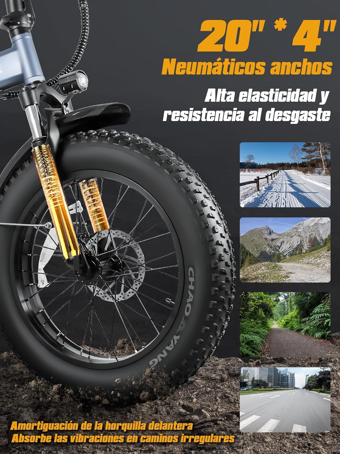 HONEYWHALE F6S Bicicleta Eléctrica Plegable para Adultos, Bicicleta de montaña de 7 Velocidades, Motor 900W-Max, Velocidad Máxima 45KM/H, Autonomía 50KM, Batería Extraíble (54.6V, 10.4AH)