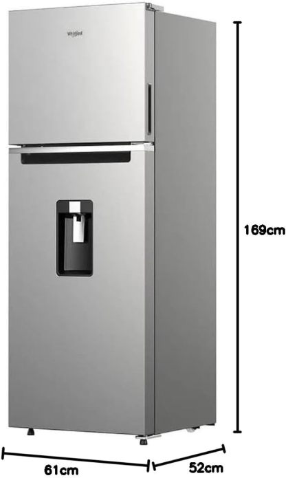 Refrigerador Whirlpool de 11 pies cúbicos Top Mount 2 puertas Gris modelo WT-1143K