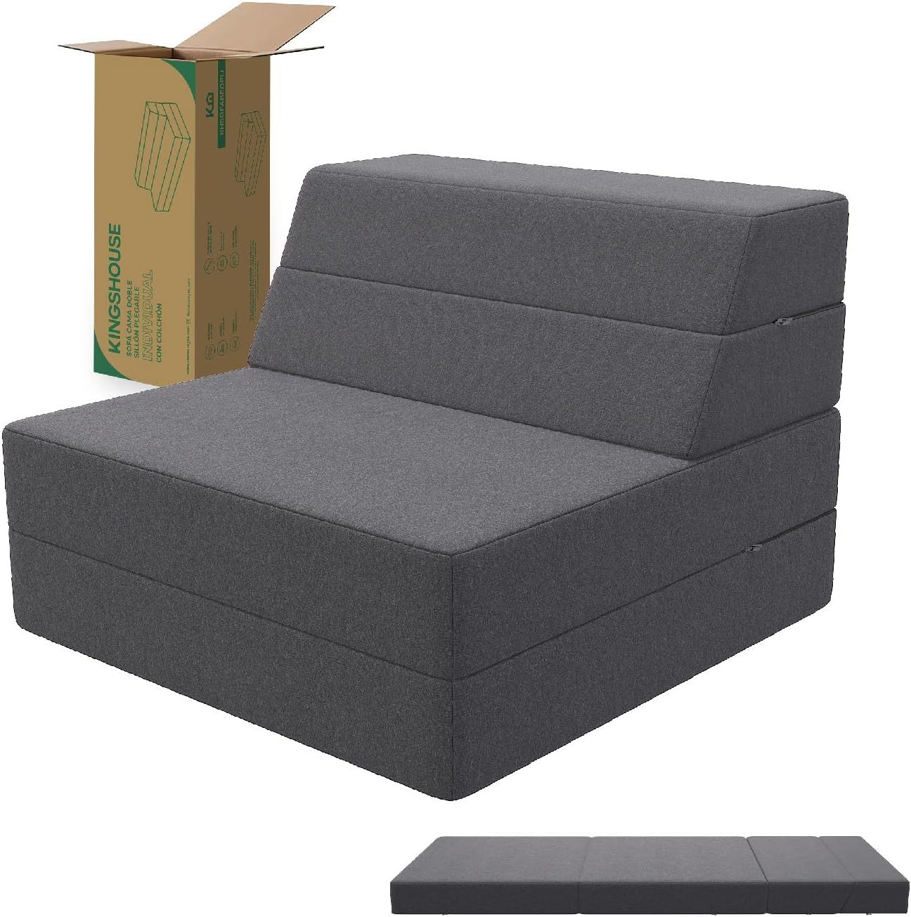 Kingshouse | Sofá Cama Matrimonial Plegable - Sillón Multifuncional y 