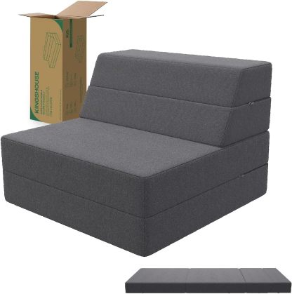 Kingshouse | Sofá Cama Matrimonial Plegable - Sillón Multifuncional y Convertible 2 en 1 - Relleno de Espuma de Alta Densidad - Funda Desmontable - Soporte Ergonómico y Suavidad Hogar, Sala, Recámara