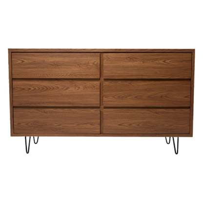 Cajonera 6 Cajones Java Nogal - Kessa Muebles