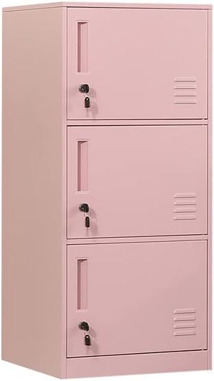 Casillero de almacenamiento vertical metálico de 2 puertas para habitación de niños, escuela, oficina, hogar, apilable, de acero, para juguetes y equipo deportivo, dispositivo antivuelco (2D,