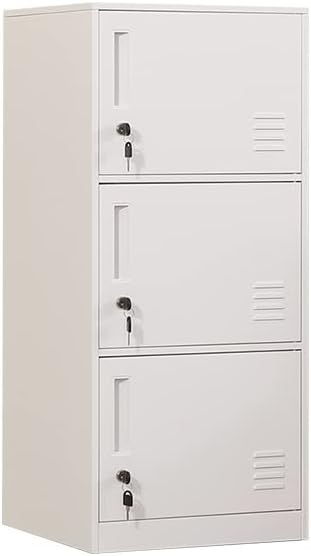 Casillero de almacenamiento vertical metálico de 2 puertas para habitación de niños, escuela, oficina, hogar, apilable, de acero, para juguetes y equipo deportivo, dispositivo antivuelco (2D,