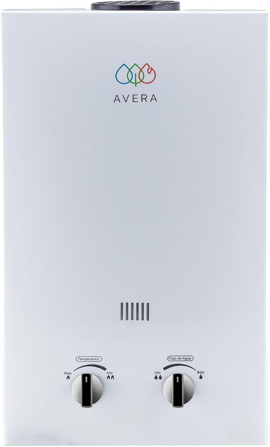 AVERA Calentador de Agua Instantaneo GAS LP, Boiler de Paso, Capacidad 6 Litros/Minuto, 1 Servicio, Facil Instalacion, Ahorro de Gas y Agua Caliente al Instante | C6L