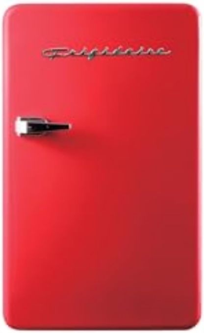 Frigidaire Retro Compact Refrigerator with Chiller, 3.2 cu ft Countertop Fridge, Built-In Bottle Opener, Rounded Corners, Premium, for Office, Bedroom, Dorm Room, Cabin, 18.5D x 20W x 31.5H (Pink)