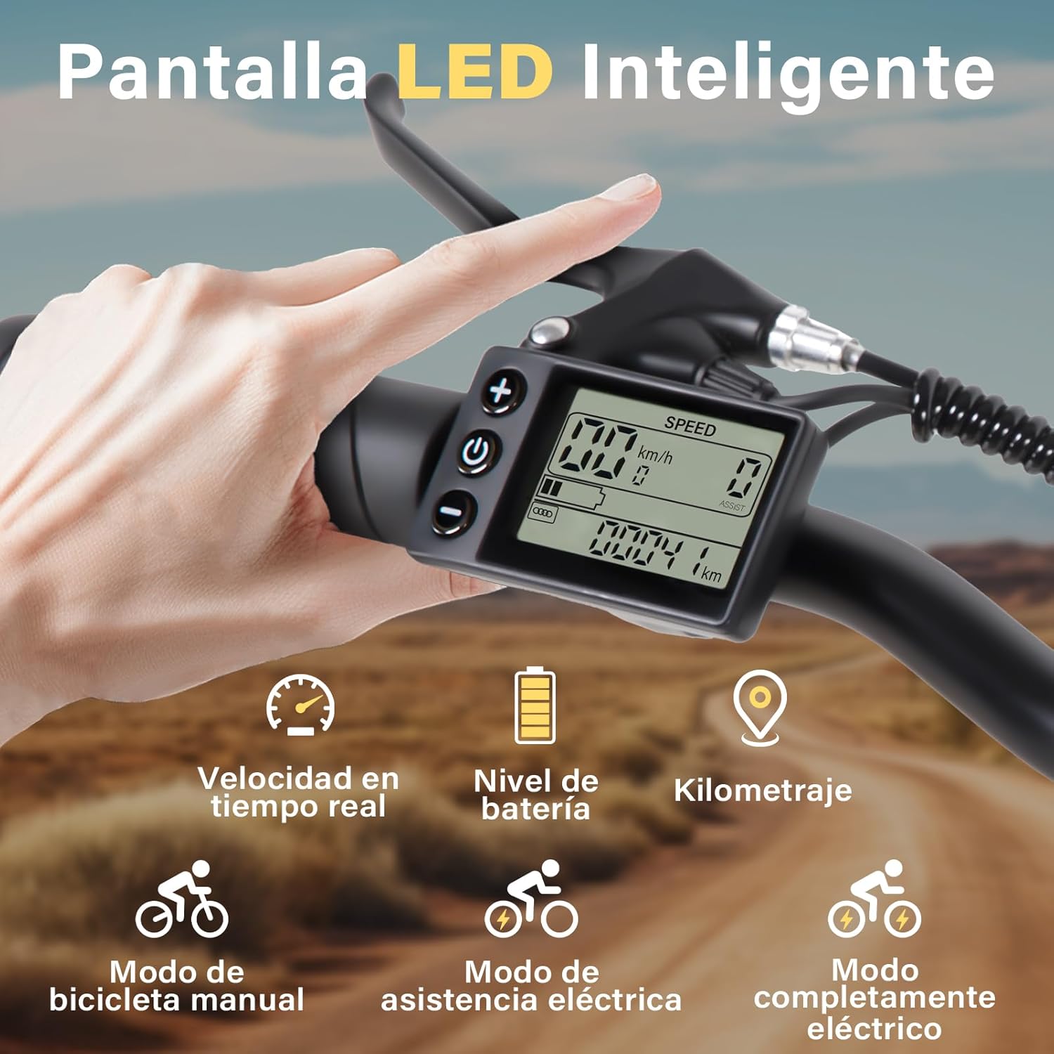 HONEYWHALE F6 Bicicleta Eléctrica Plegable para Adultos, Bicicleta de montaña de 7 velocidades, Máxima del Motor 790W, Velocidad Máxima 40KM/H, Batería Extraíble (48V, 10.4AH), Autonomía 45KM