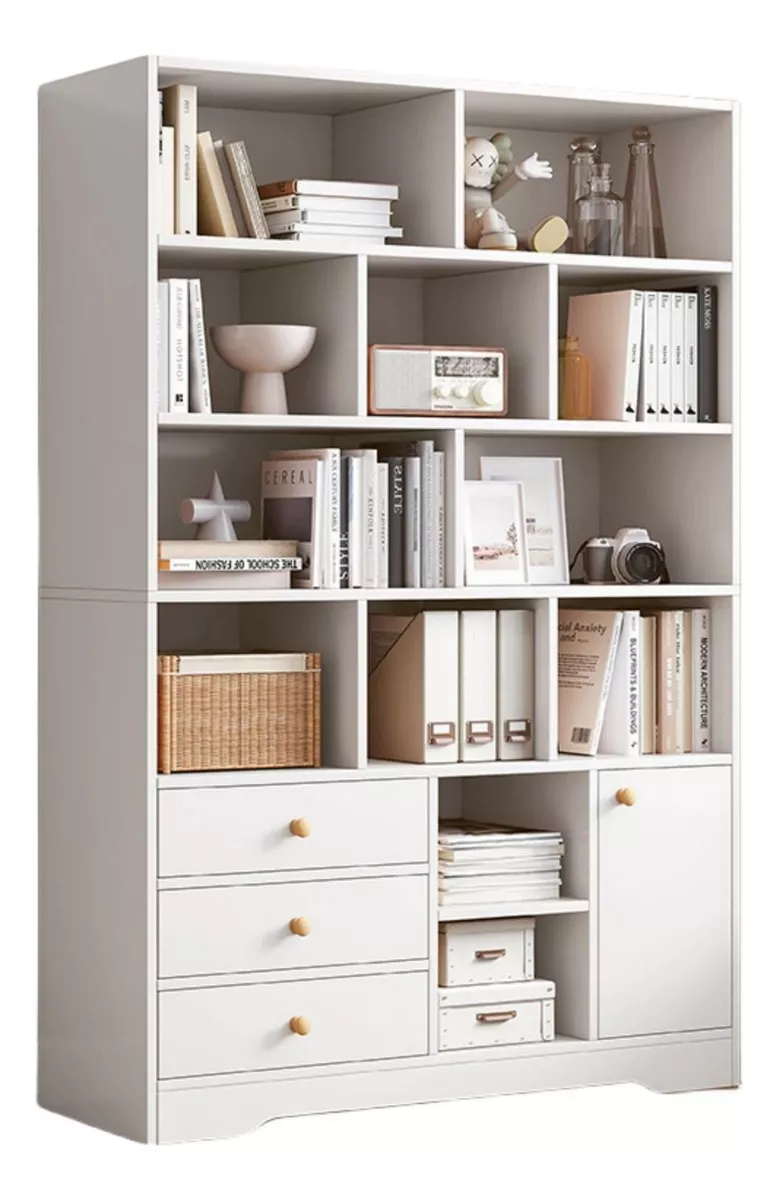 Librero - Estante- Diseño Minimalista With 3 Drawers 2 Door