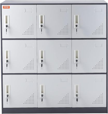 Metal Storage Cabinet with Wheels, 75'' Locking Steel Storage Cabinet with 2 Magnetic Doors and 4 Adjustable Shelves for Office, Garage, Home