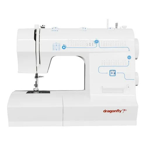 Maquina Coser Recta 33 Puntadas Agujas Luz Led Domestica Color Blanco