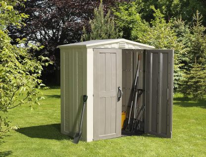 Keter Cobertizo de Almacenamiento para Jardin y Exteriores, Beige, Factor 8x11
