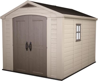 Keter Cobertizo de Almacenamiento para Jardin y Exteriores, Beige, Factor 8x11