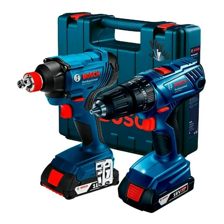 Taladro + Atornillador Inalám Gsb 180-li + Gdx 180 Li Bosch BOSCH 0601
