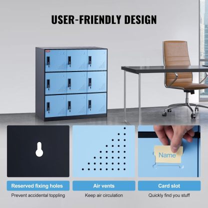Metal Storage Cabinet with Wheels, 75'' Locking Steel Storage Cabinet with 2 Magnetic Doors and 4 Adjustable Shelves for Office, Garage, Home