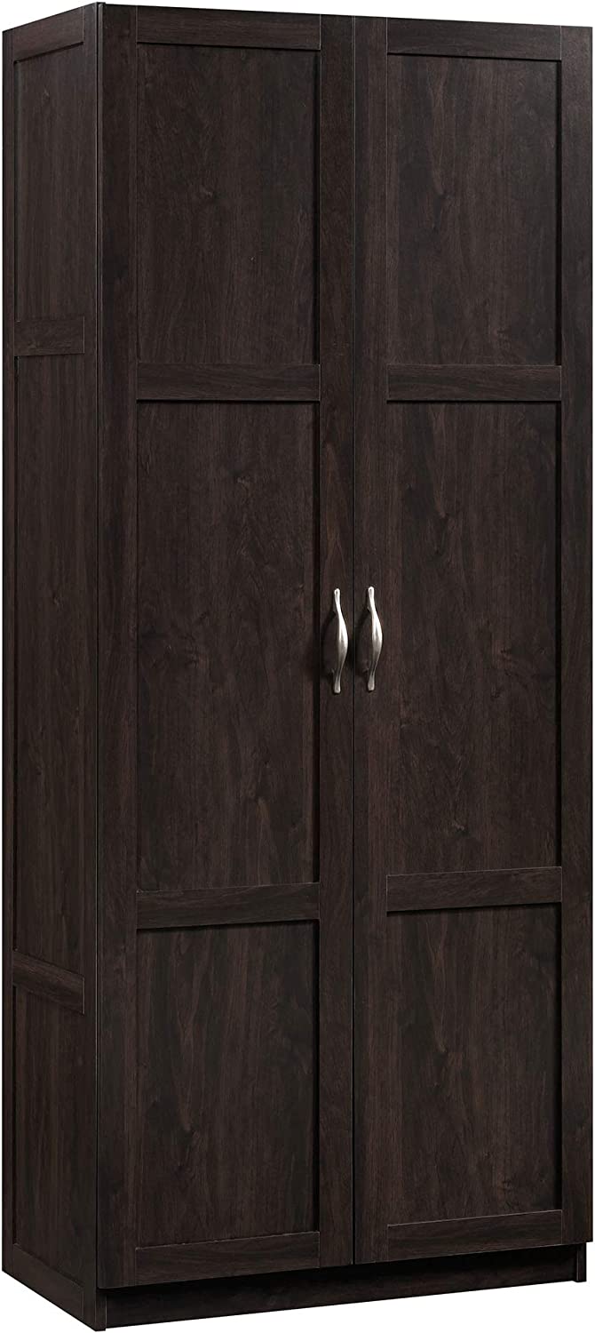 Sauder - Armarios de Almacenamiento Diversos para despensa, Longitud: 75,2 cm x Ancho: 40,9 cm x Alto: 180,6 cm, Acabado de Roble Highland