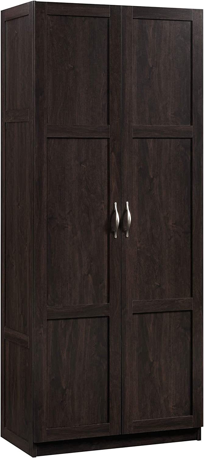 Sauder - Armarios de Almacenamiento Diversos para despensa, Longitud: 75,2 cm x Ancho: 40,9 cm x Alto: 180,6 cm, Acabado de Roble Highland