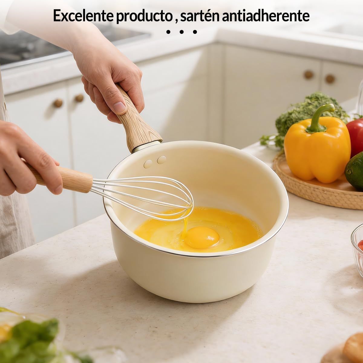 Sartenes Antiadherentes 18 Piezas, Bateria de Cocina, Juego de Sartenes de Induccion, Juego de Ollas y Sartenes, Fácil Limpieza, con Sartenes libres de PFOS y PFOA, Apto Para Todas Las Estufas