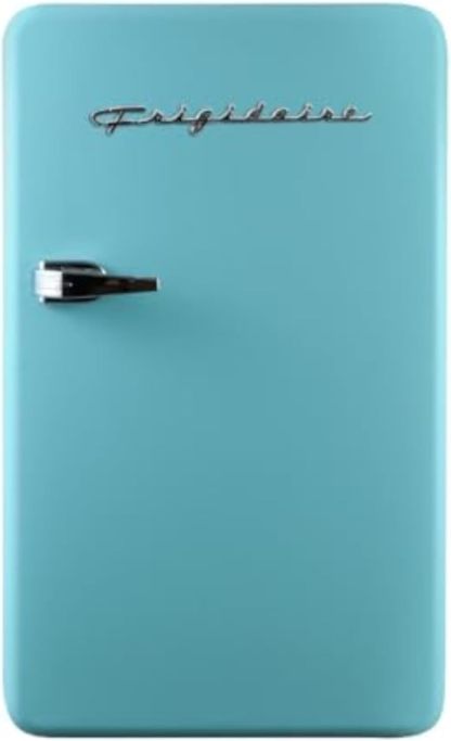 Frigidaire Retro Compact Refrigerator with Chiller, 3.2 cu ft Countertop Fridge, Built-In Bottle Opener, Rounded Corners, Premium, for Office, Bedroom, Dorm Room, Cabin, 18.5D x 20W x 31.5H (Pink)