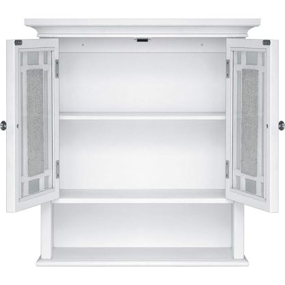 Clóset de Pared extraíble con Puertas Dobles, Color Blanco Pull Handle Wall Cabinet clóset de pared