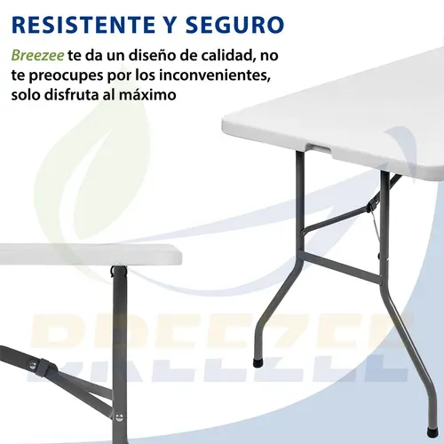 Set Mesa Bancas Plegables Portatil 180 X 76 Cm Portafolio