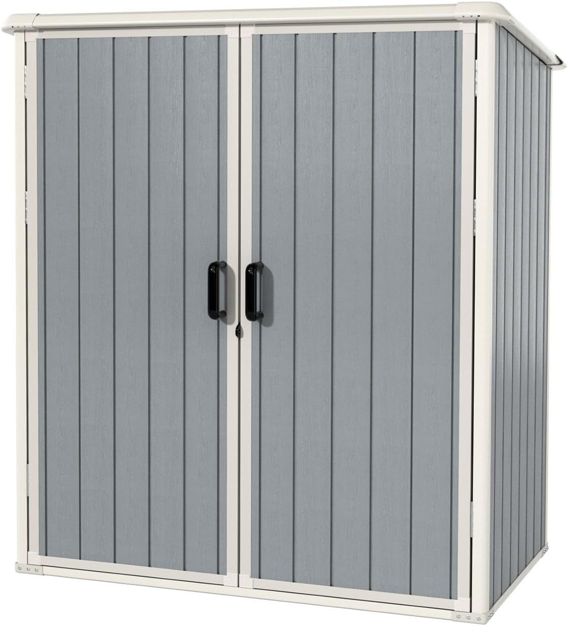 Aoxun - Cobertizo de almacenamiento para exteriores de 5 x 3 pies, cob