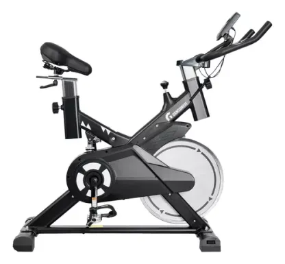 Bicicleta Spinning 15kg Gym Fija Centurfit Profesional Hogar Color Negro