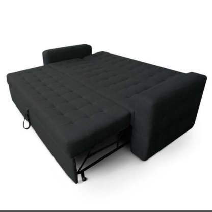Sofa cama Matrimonial en Lino Gris Oxford Plegable moderno Mobydec Sofa cama Matrimonial Plegable en Lino
