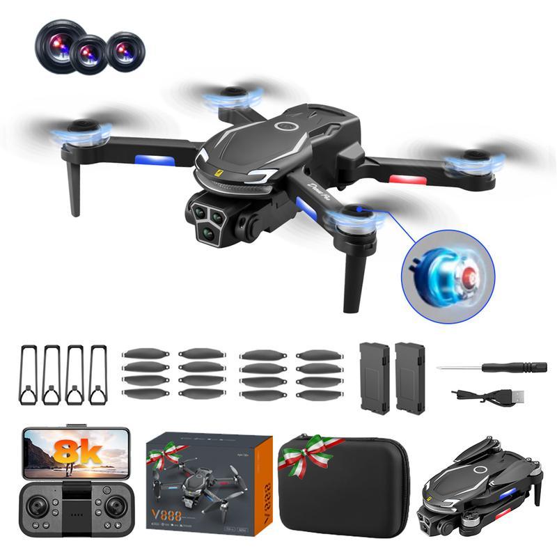 Mini Dron V888 8k Profesional Dual Cámara, Fpv 2.4ghz