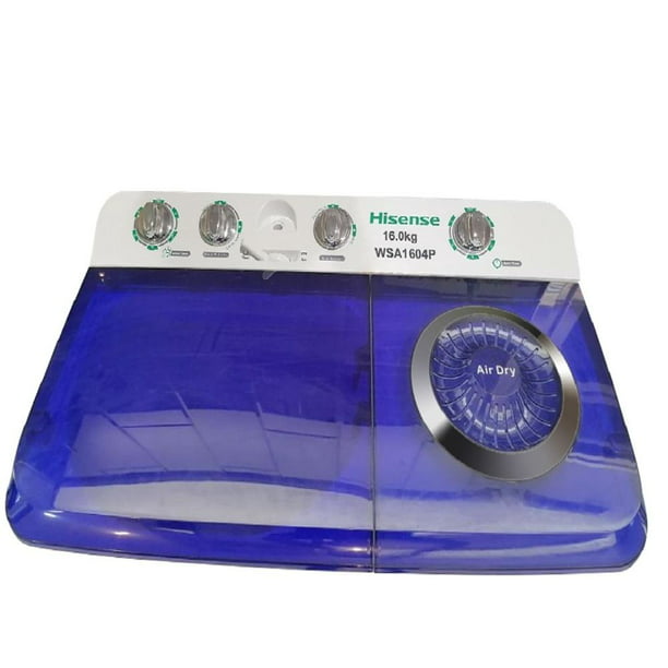 Lavadora Hisense Doble tina 16 Kgs Tapa Azul