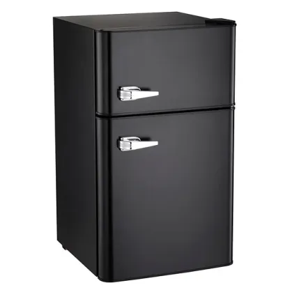 R.W.FLAME Puerta doble 3.2 Cu. Pie. Frigorífico compacto Mini frigorífico con congelador