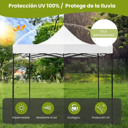 Carpa Plegable 3 x 3 m, Toldo de jardÃ­n Impermeable, Carpas para Exteriores Pergola,Cenadores para Jardin Fiesta Camping Playa