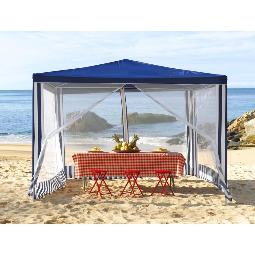 Toldo de restaurante color topo con mosquitera apto para terraza exterior patio 3 x 3 m