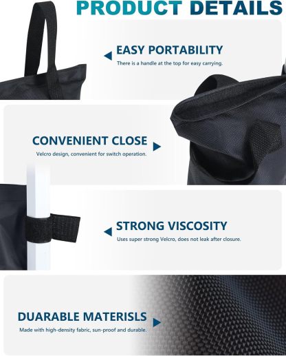 MASTERCANOPY - Tienda de campaña Comercial instantánea con Bolsa con Ruedas, 4 Sacos de Arena para toldo, 4 estacas (Blanco)